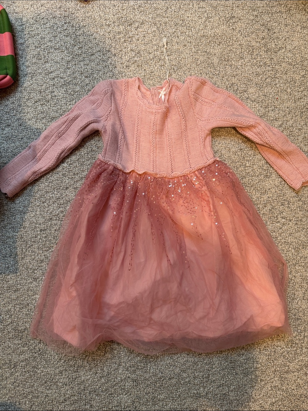 next Rose Pink Knit Bodice Tulle Party Dress